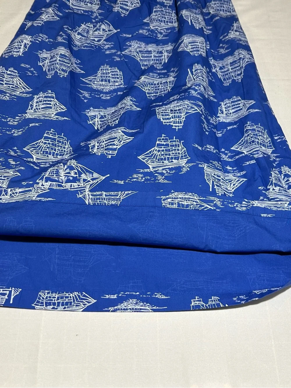 Hanna Andersson Girls 8 130cm BlueTall Ship Sleeveless Pillowcase Dress NWT